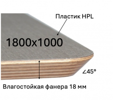 Столешница Камо 160х80 фанера пластик